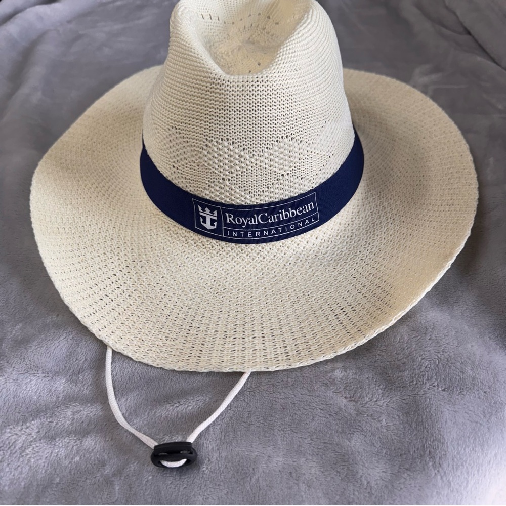 Royal Caribbean Beige Sun Hat with Blue Band